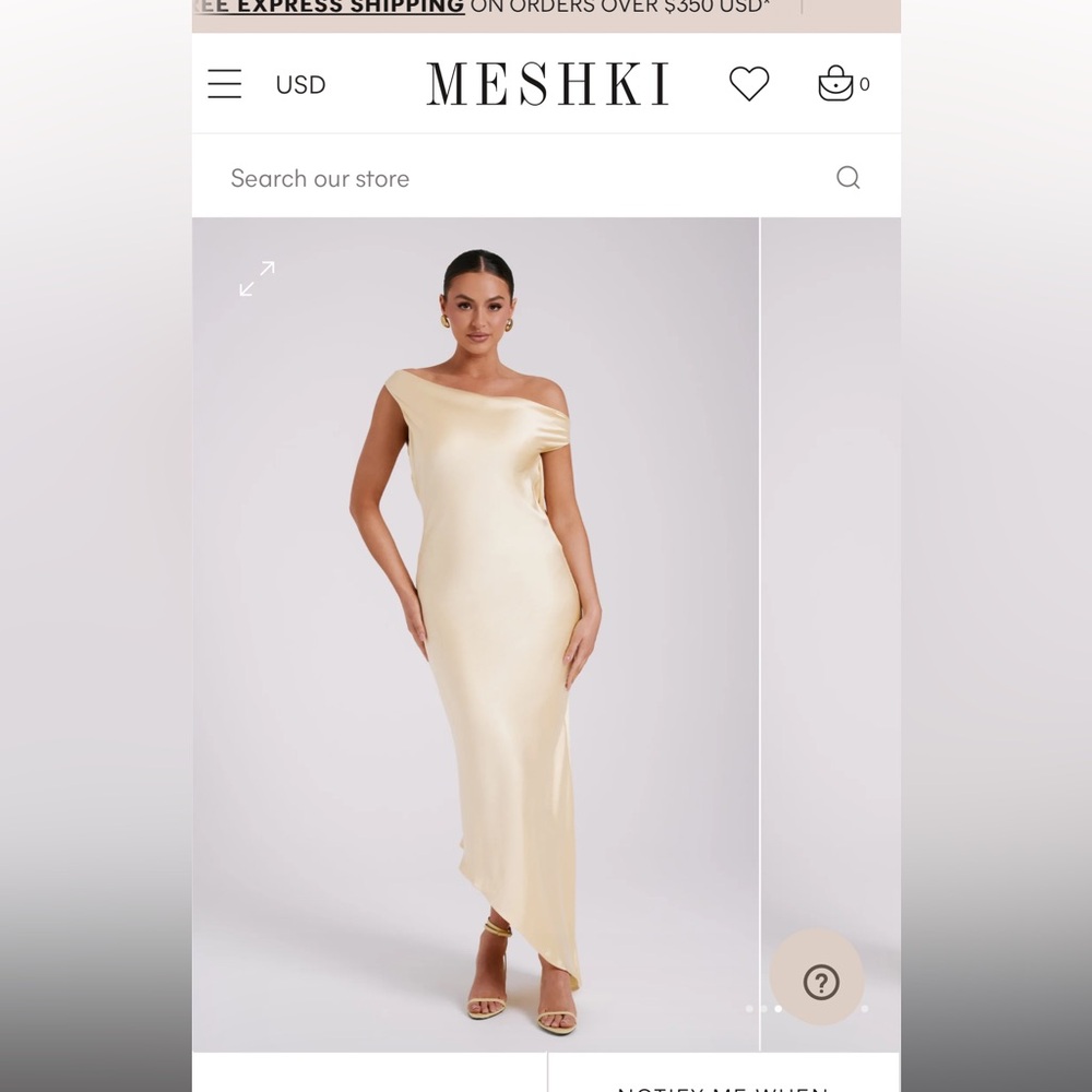 Yvette Slip Maxi Dress With Asymmetrical